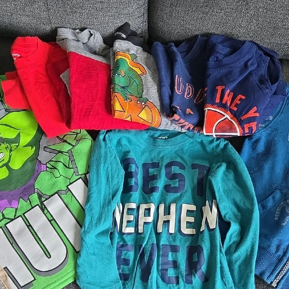 3T Boys Bundle- 12 items, including 4 pants, 5 long sleeves, 1 tanktop, 2 hoodie